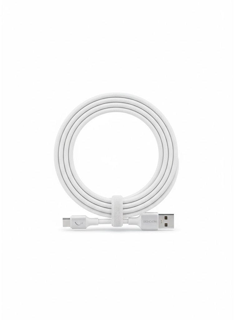 سيندم كابل شحن احترافي بقوة 100 واط – متين ومثالي للشحن ونقل البيانات - متوافق مع Micro - Image 1