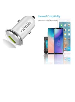 توب كور شاحن سيارة بقوة 24 وات يدعم الشحن السريع بتقنية PD، محول سيارة USB مناسب لـ iPhone 15 Pro Max/15 Pro/15/14/13 Pro Max/12/11، iPad Pro/mini 6، Samsung S23/S22، وأجهزة أخرى من نوع C.  - Image 3