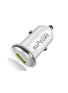 توب كور شاحن سيارة بقوة 24 وات يدعم الشحن السريع بتقنية PD، محول سيارة USB مناسب لـ iPhone 15 Pro Max/15 Pro/15/14/13 Pro Max/12/11، iPad Pro/mini 6، Samsung S23/S22، وأجهزة أخرى من نوع C.  - Image 1