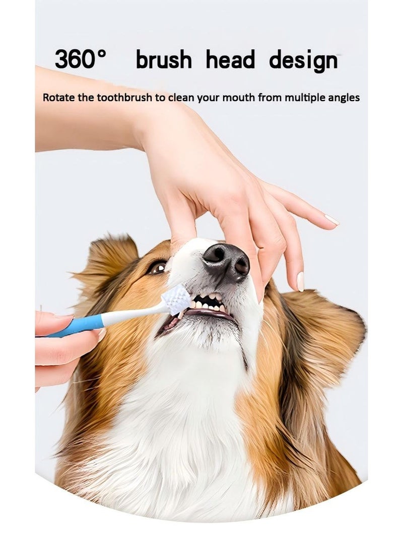 بابونا طقم تنظيف أسنان احترافي مكون من 3 قطع، يشمل فرشاة أسنان ومعجون أسنان، بالإضافة إلى فرشاة أصابع إضافية للعناية بأسنان الحيوانات الأليفة. - Image 5