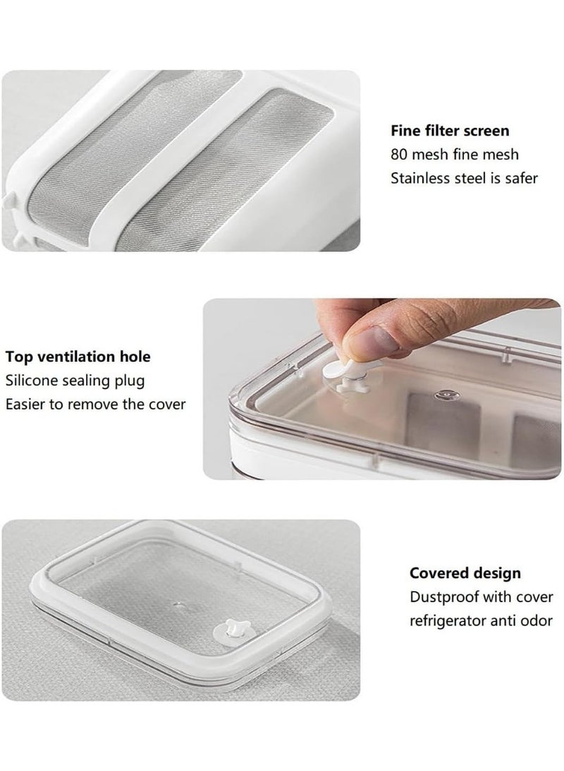 Relex 1100ml Greek Yogurt Strainer Separator, Yogurt Filter for Whey Separation, Suitable for Juice & Yogurt Milk, Kefir, Tofu, Cheese, BPA Free(White) - Image 3