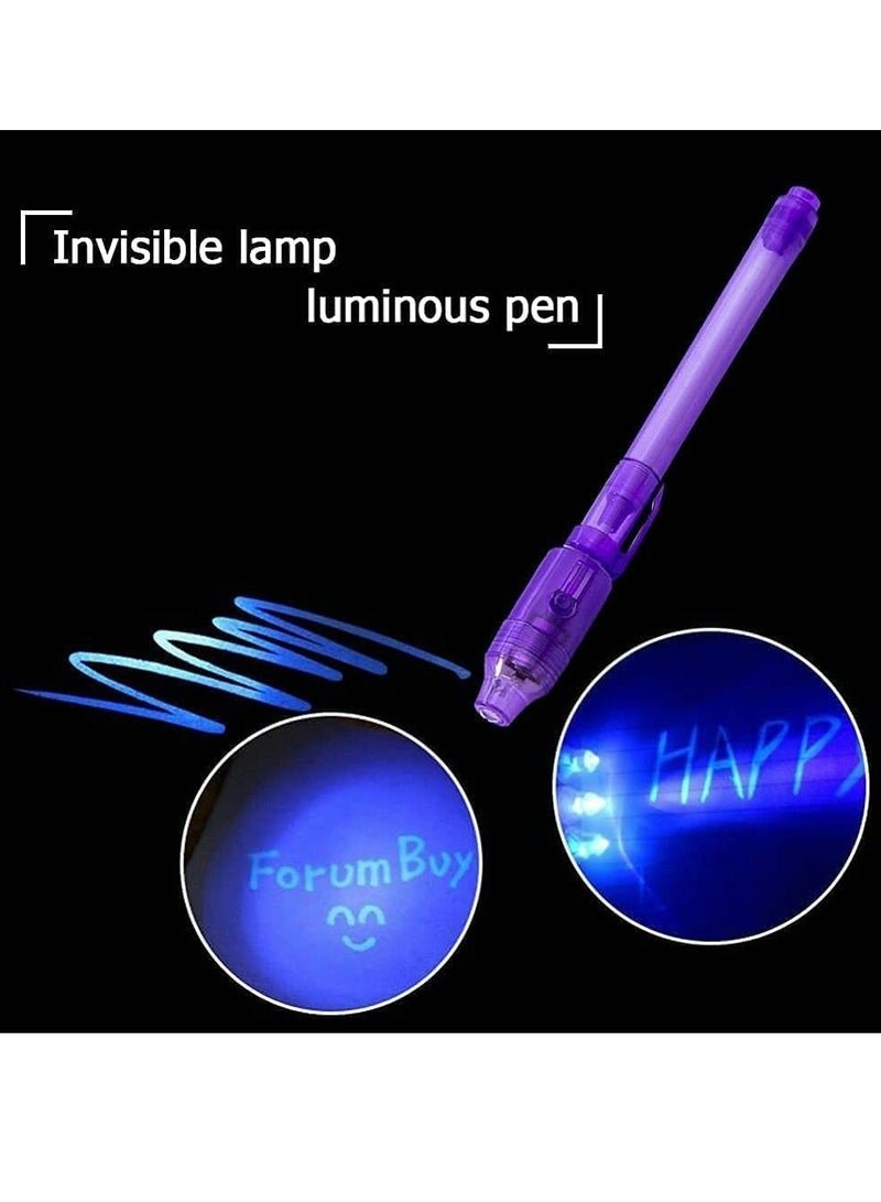 Invisible Ink Pen, 7Pcs Invisible Disappearing Ink Pen with UV Light Fun Activity Entertainment for Secret Message Kids Goodies Bags Toy, Party Favors Gifts Party Game Drawing and Writing Fun Pen🎨【Hi - Image 4