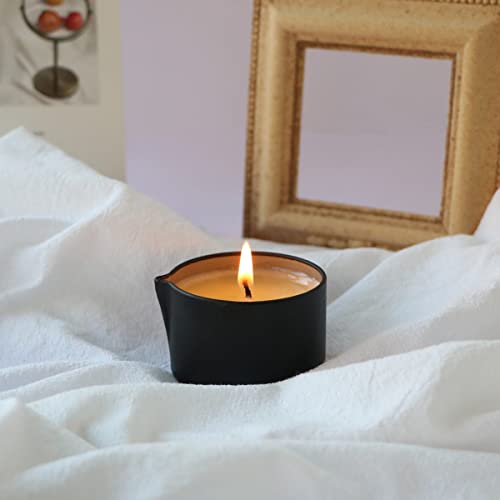 LUXMASA Soybean Wax Warm Massage Oil Candle Gift, Scented Aromatherapy Candle for Relaxing and Stress Relief 4 Pack 9.4OZ(2.35OZ*4 pcs)-Jasmine,Caramel Whisky,Coffee Vodka,Cream Cherry Scent - Image 2