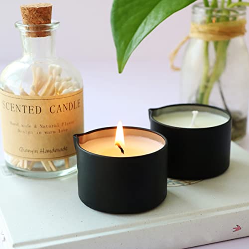 LUXMASA Soybean Wax Warm Massage Oil Candle Gift, Scented Aromatherapy Candle for Relaxing and Stress Relief 4 Pack 9.4OZ(2.35OZ*4 pcs)-Jasmine,Caramel Whisky,Coffee Vodka,Cream Cherry Scent - Image 5
