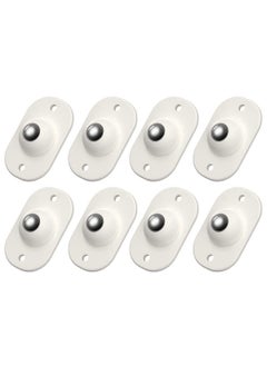 FLOXIT FLOXIT Stainless Steel Self Adhesive360 Degree Rotation Pulley Mini Swivel Casters Wheels for Storage Boxes Trash Can Baby Toys Car Cloth Bin Container Cabinet Furniture steel ball set of 8  - Image 1