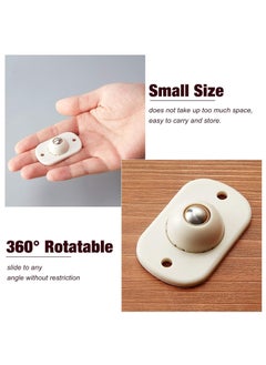 FLOXIT FLOXIT Stainless Steel Self Adhesive360 Degree Rotation Pulley Mini Swivel Casters Wheels for Storage Boxes Trash Can Baby Toys Car Cloth Bin Container Cabinet Furniture steel ball set of 8  - Image 5