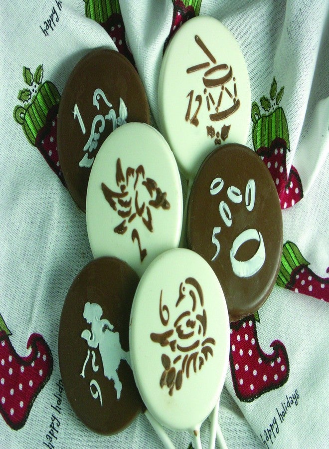 Designer Stencils Twelve Days of Christmas Cookie and Cupcake Stencils (Small), Beige/semi-transparent - Image 2