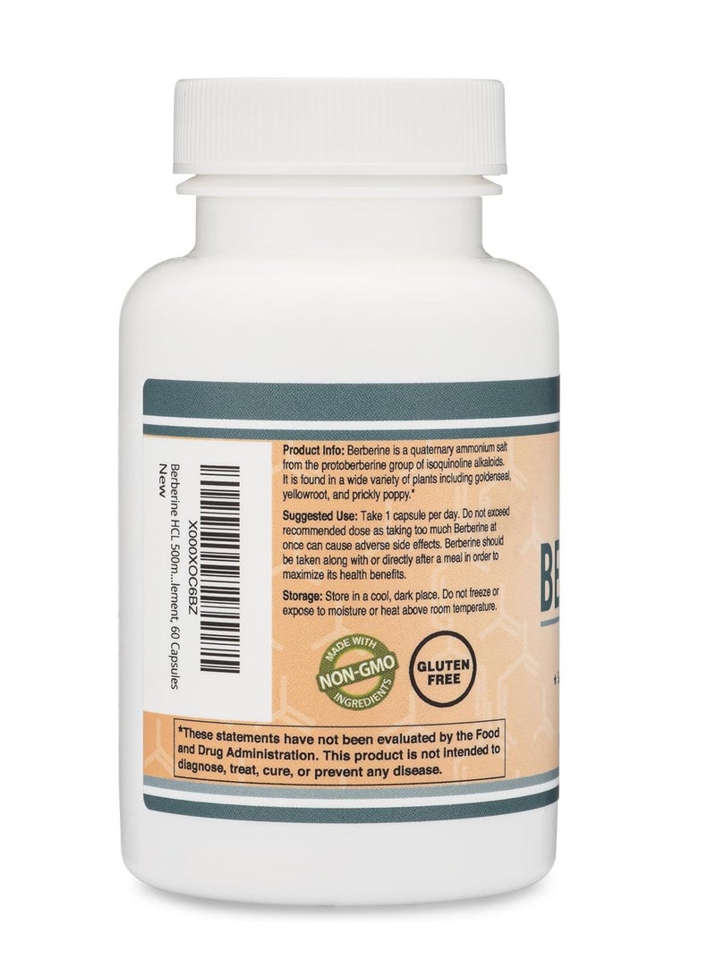 Double Wood Supplements Berberine Supplement 500mg  60 Capsules - Image 3