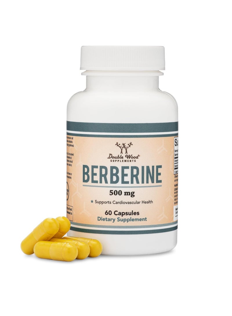 Double Wood Supplements Berberine Supplement 500mg  60 Capsules - Image 1
