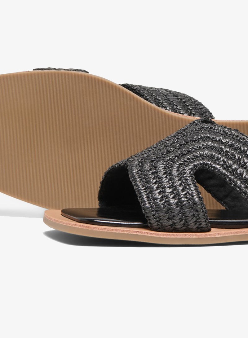ONLY Braided Textile Strap Flat Sandals - Image 5