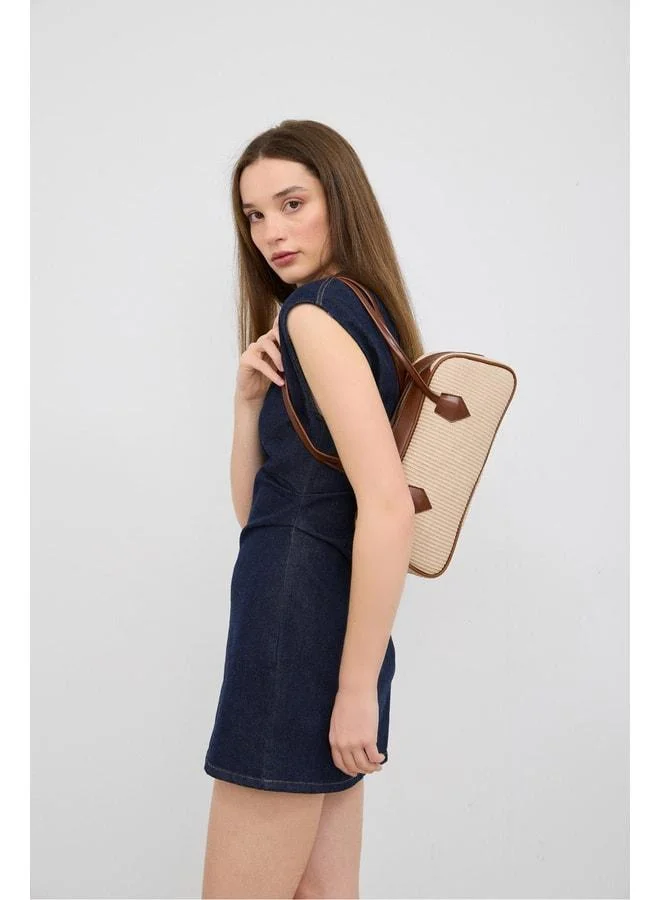 Shule Bags  Boheme Straw Baguette Bag Cream. for Women | Best Price UAE