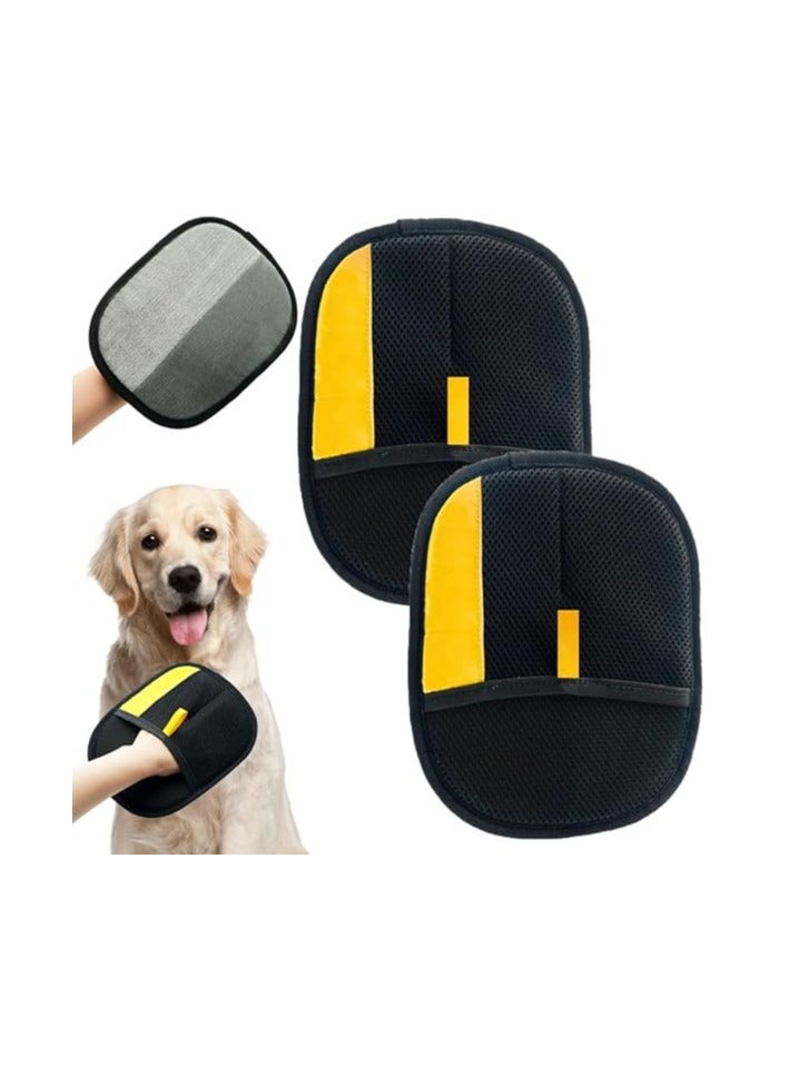 2 Electrostatic Gloves For Pet Hair Removal, 2025 Pet Hair Removal Gloves, Washable And Reusable Dog And Cat Hair Gloves, Used For Furniture, Bed Sheets, Sofas, Clothes, Carpets, Car Seats - Image 1