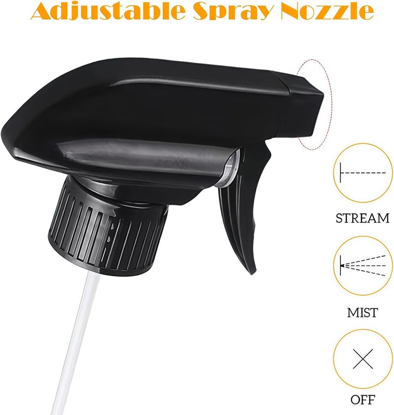 VASANA 6 PCS Trigger Sprayers Bottles Replacement Plastic Spray Bottle Top Replacement Sprayer Head Office Cleaning Tool Black - Image 3