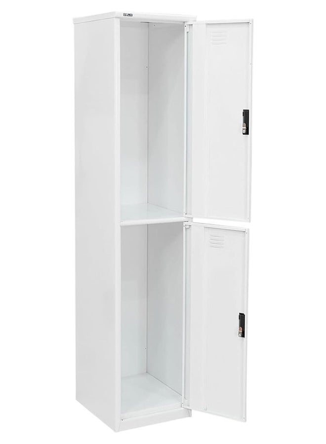 RIGID خزانة فولاذية منحنية ذات بابين باللون الأبيض 180x38x46.5 سم  - Image 4