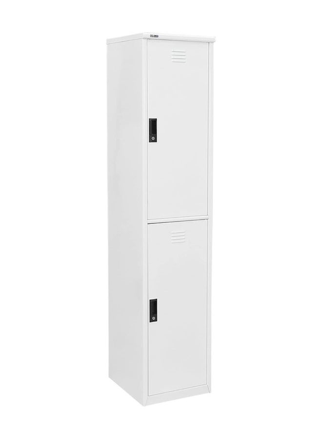 RIGID خزانة فولاذية منحنية ذات بابين باللون الأبيض 180x38x46.5 سم  - Image 3