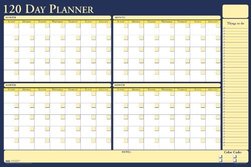 House of Doolittle Plan-A-Board 90/120 Day Non-Dated Laminated Planner Reversible 36 x 24 Inch (HOD637) - Image 4