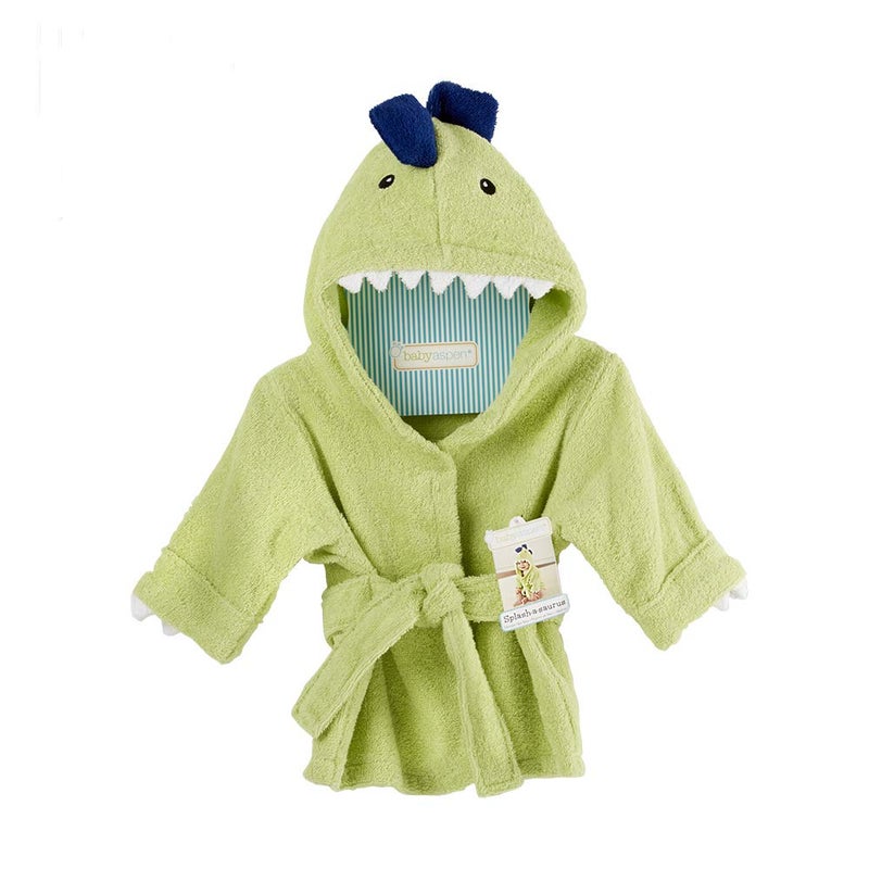 Baby Aspen SplashaSaurus Dinosaur Hooded Towel Robe 09 Months
