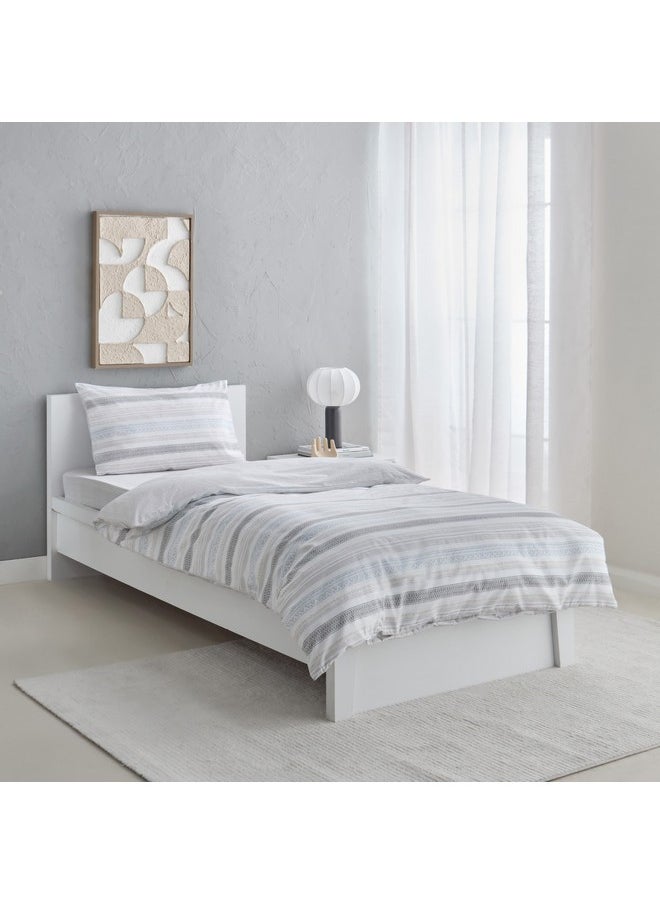 Home Box Albania Oran 2-Piece Polycotton Printed Single Duvet Cover Set 200 x 135 cm  - Image 2