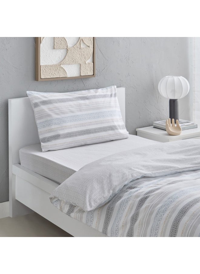 Home Box Albania Oran 2-Piece Polycotton Printed Single Duvet Cover Set 200 x 135 cm  - Image 3