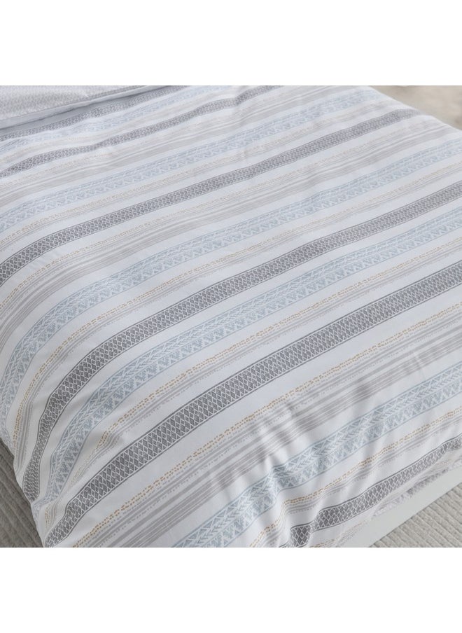 Home Box Albania Oran 2-Piece Polycotton Printed Single Duvet Cover Set 200 x 135 cm  - Image 4