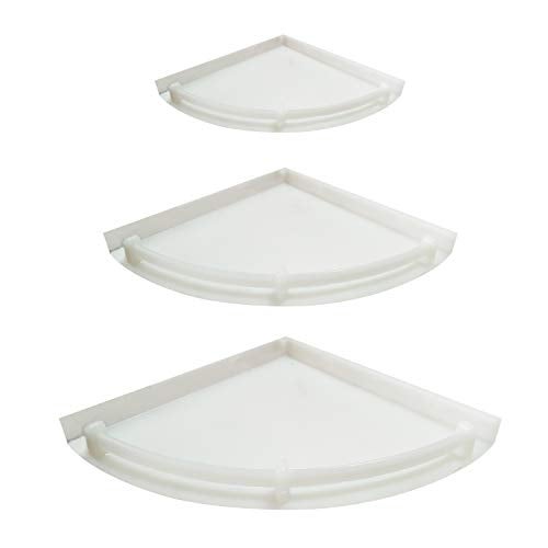 TNT THE NEXT TREND Corner Shelf Unbreakable White Corner Set for Bathroom and Kitchen Shelves (Pack of 3, Plastic) - Image 1