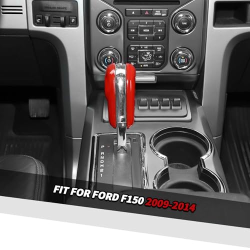 Jimen Fit for Ford F150 20092014 2PCS Center Console Gear Shift Knob Cover Trim Red - Image 3