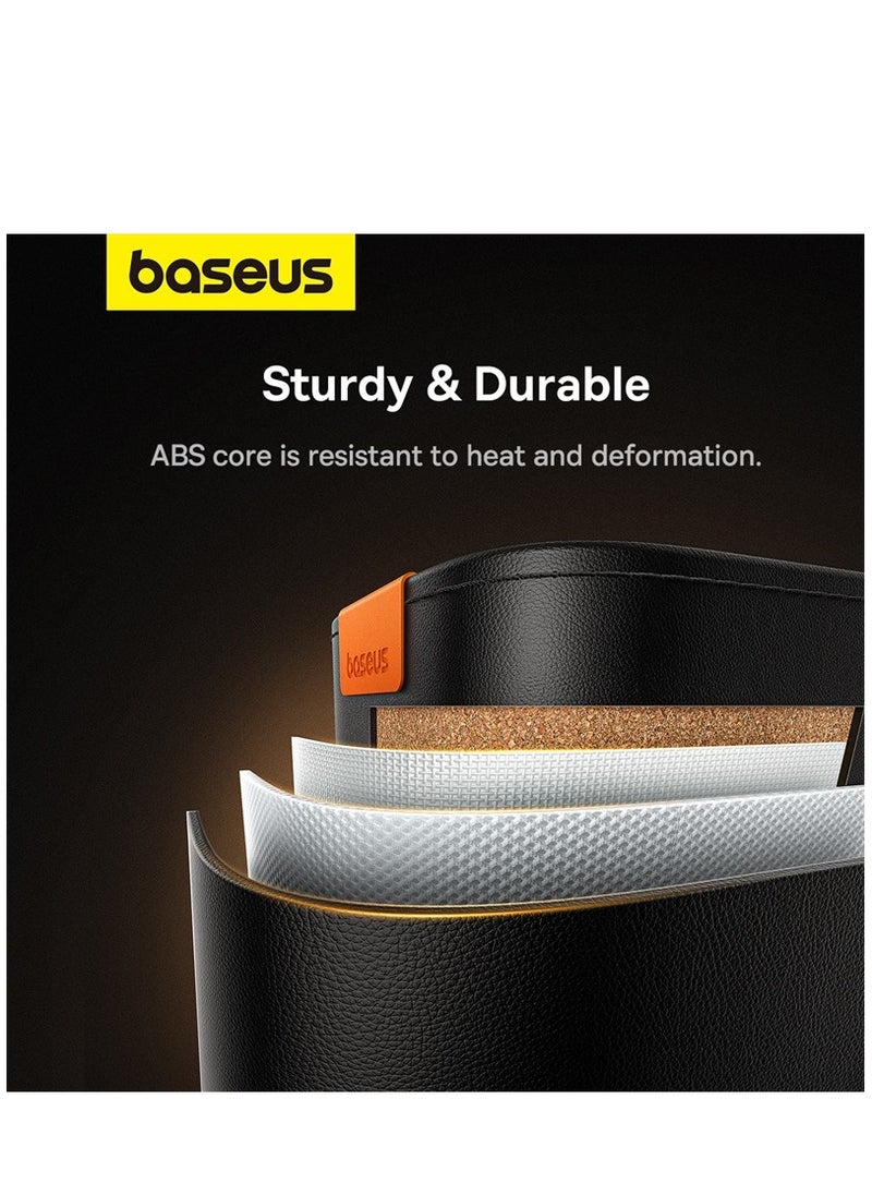 Baseus - Car Seat Gap Organizer with Cup Holder | Front Seat Console Storage Box for Cell Phones, Keys, Coins, Cards, Wallets, Sunglasses & Drink Bottles | Perfect for Driver & Passenger Side | Essential Car Accessory for a Tidy Interior | Universal Fit for All Vehicles Durable | Stylish & Functional Car Organizer (Black) - Image 1