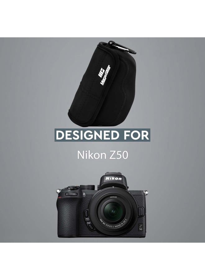 MegaGear MG1817 Ultra Light Neoprene Camera Case Compatible With Nikon Z50 (16-50MM) - Black, PU Leather - Image 5