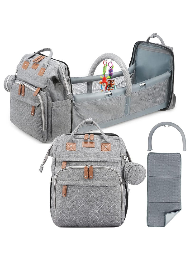 Newborn Baby Essential Multifunction Baby Diaper Backpack with Changing pad & Stroller Straps & Pacifier Case Mosquito Net & USB Charging Port Waterproof Travel Nappy Bags - Image 1