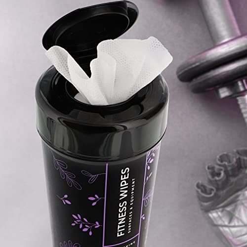 Wipex Screen Wipes & Gym Wipes Combo Pack - 75ct Gym Equipment Canister & 24ct Individually Wrapped Fitness Touch Screen Cloths, Safe for Yoga Mats & Electronics, Lavender Scent - Image 5