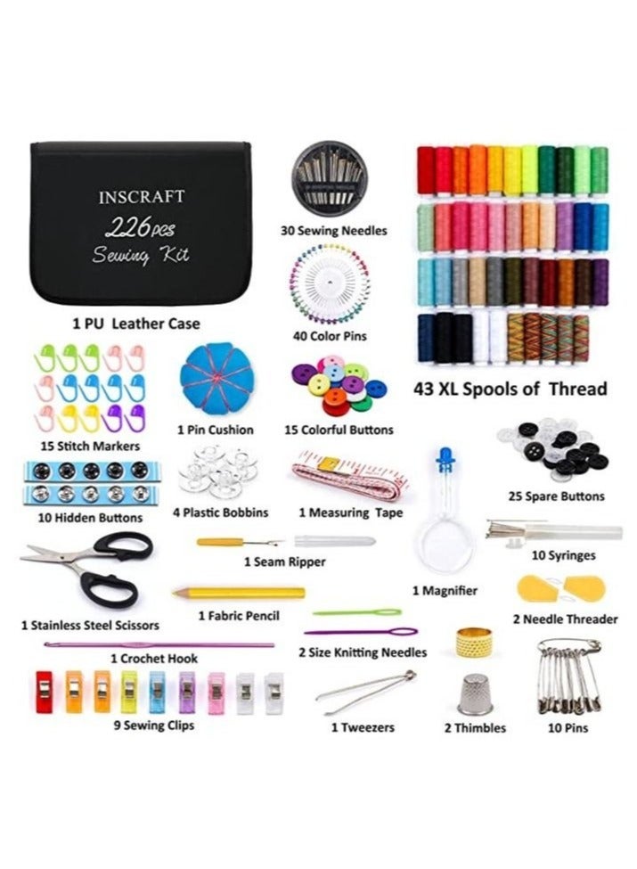 HAVEN Sewing Kit – 226 Premium Sewing Supplies with 43 XL Thread Spools, Ideal for Travel, Home, Beginners & Emergency Use - Image 3