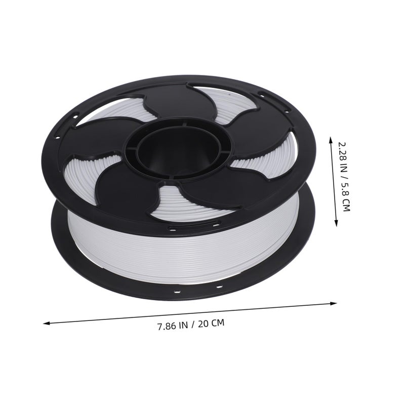 خيوط طابعة ثلاثية الأبعاد من مادة PETG، لون أبيض، قطر 1.75 ملم، بكرة صلبة لمشاريع DIY والنماذج الأولية والتطبيقات الهندسية - Image 3