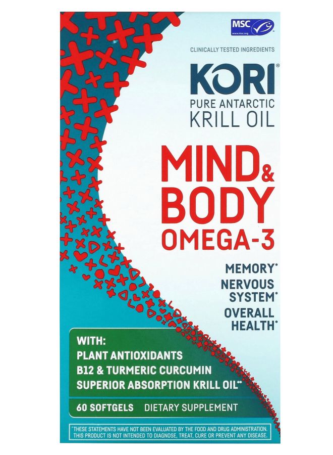 Kori Pure Atlantic Krill Oil Mind & Body Omega-3 60 Softgels - Image 1