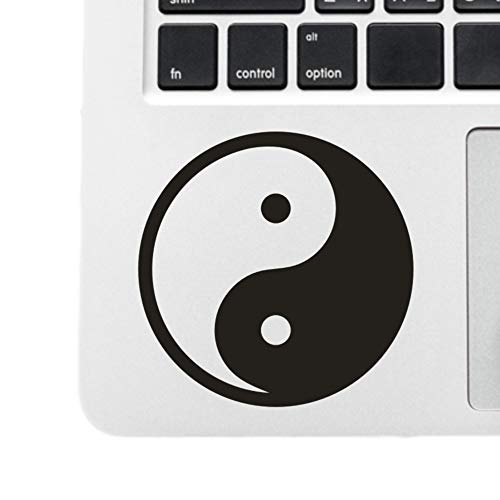CUSHYSTORE 2.5" Yin Yang Chinese Tao Taoist Spiritual Black Decal Sticker Fengshui for Car Helmet Phone Laptop, 2 Packs - Image 2