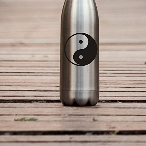 CUSHYSTORE 2.5" Yin Yang Chinese Tao Taoist Spiritual Black Decal Sticker Fengshui for Car Helmet Phone Laptop, 2 Packs - Image 3