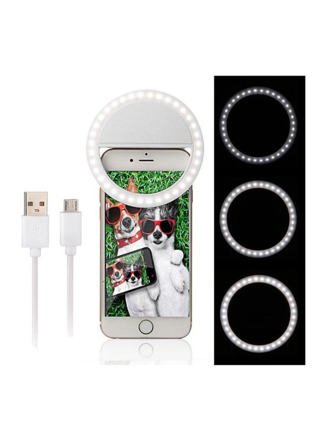 إضاءة تكميلية بتصميم حلقي بفلاش LED مبتكر لعصا السيلفي للهاتف المحمول - Image 3