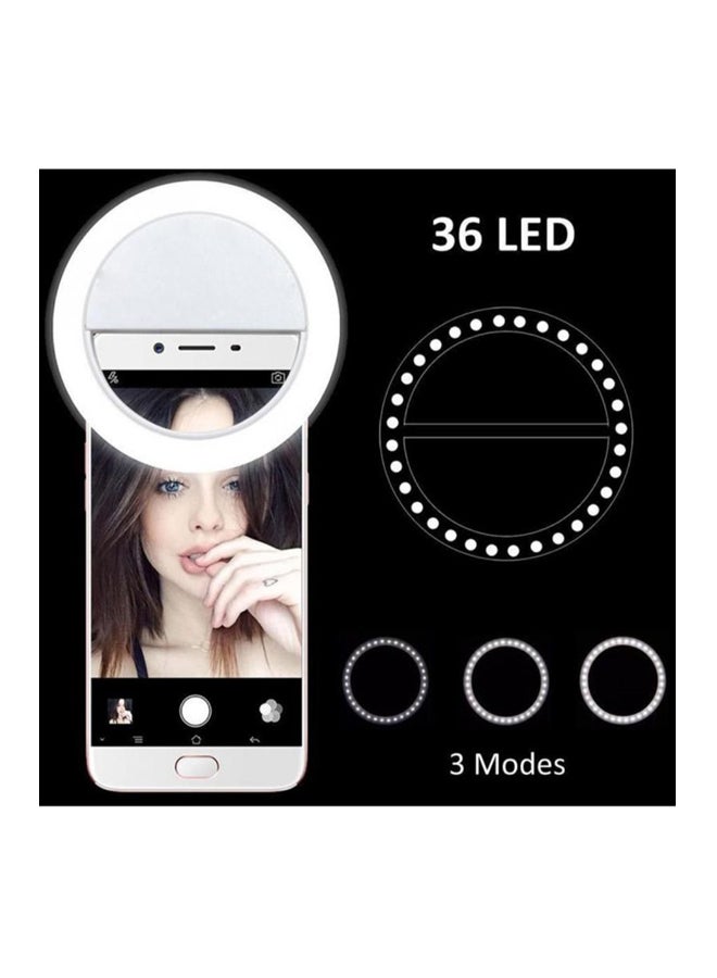 إضاءة تكميلية بتصميم حلقي بفلاش LED مبتكر لعصا السيلفي للهاتف المحمول - Image 4