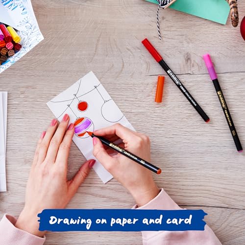 edding 1300 colour pen medium - multi-coloured - 10 pens - round nib 2 mm - felt pens for drawing and writing - felt pens for school, mandalas, bullet journals - Image 3