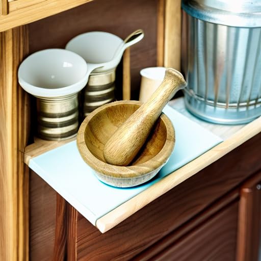 YOUNG & DANGEROUS New Mini Wooden Mortar & Pestle Grinding Bowl Set Garlic Crush Pot Kitchen Tool - Image 5