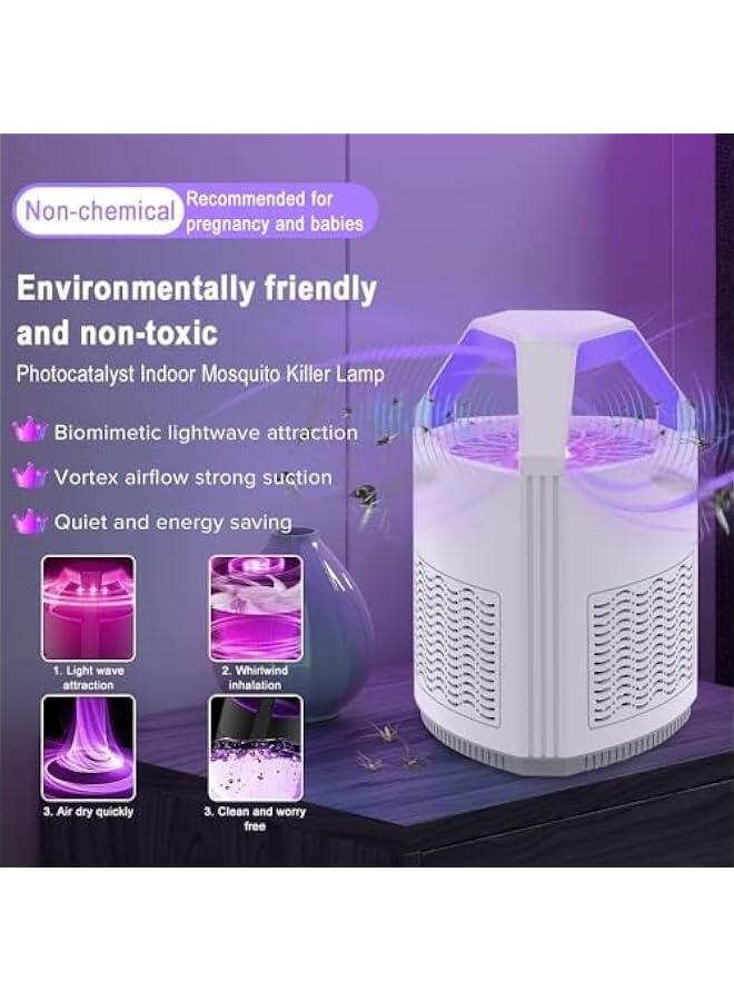 هوكور LukRosey Electric Mosquito Killer, Electric Bug Zapper, Fly Killer Bug Zapper, Mosquito Zapper, Mosquito Trap, USB Powered UV LED Light for Bedroom, Living Room, Kitchen, Office (White) - Image 2