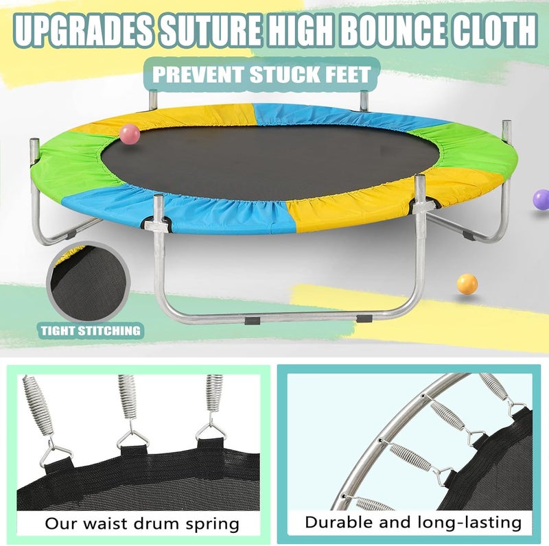 Juoe Trampoline for Kids with Basketball Hoop and Ball，50" Toddler Mini Trampoline ，Toddler Trampoline for Kids Up to 440 Ibs,Gifts for Ages 3 Years and UP Indoor or Outdoor Play - Image 4