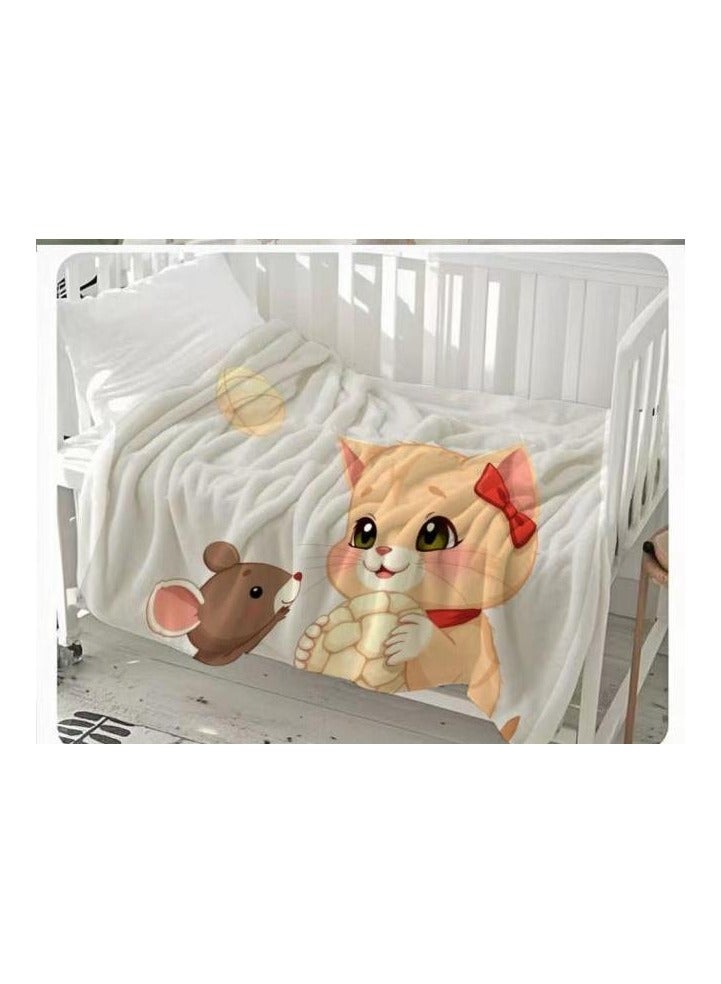 general Children's or student cartoon flannel thin blanket (warm and comfortable, suitable for sleep, games) 100cm*150cm - 376 - Image 3