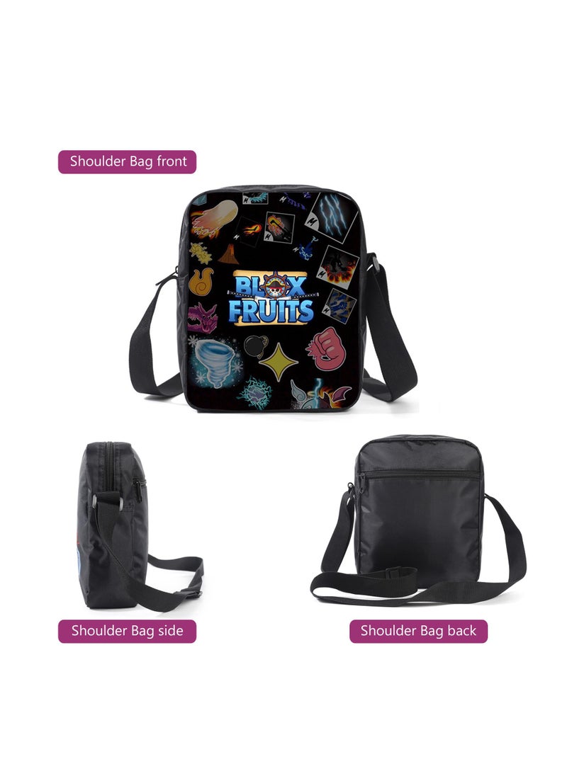 Generic - 3 pcs set ROBLOX blox fruits Children Backpack Daypack Schoolbag Girls Boys School Book bag with Lunch Box Pen Case - Image 1