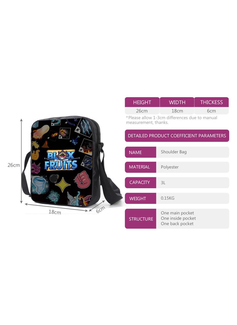 Generic - 3 pcs set ROBLOX blox fruits Children Backpack Daypack Schoolbag Girls Boys School Book bag with Lunch Box Pen Case - Image 1