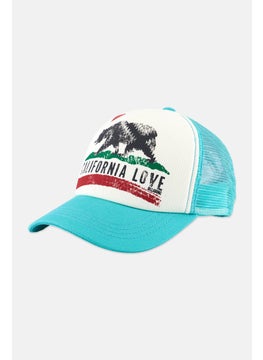 Billabong Kids Girl Printed Mesh Adjustable Cap, Turquoise Combo  - Image 1