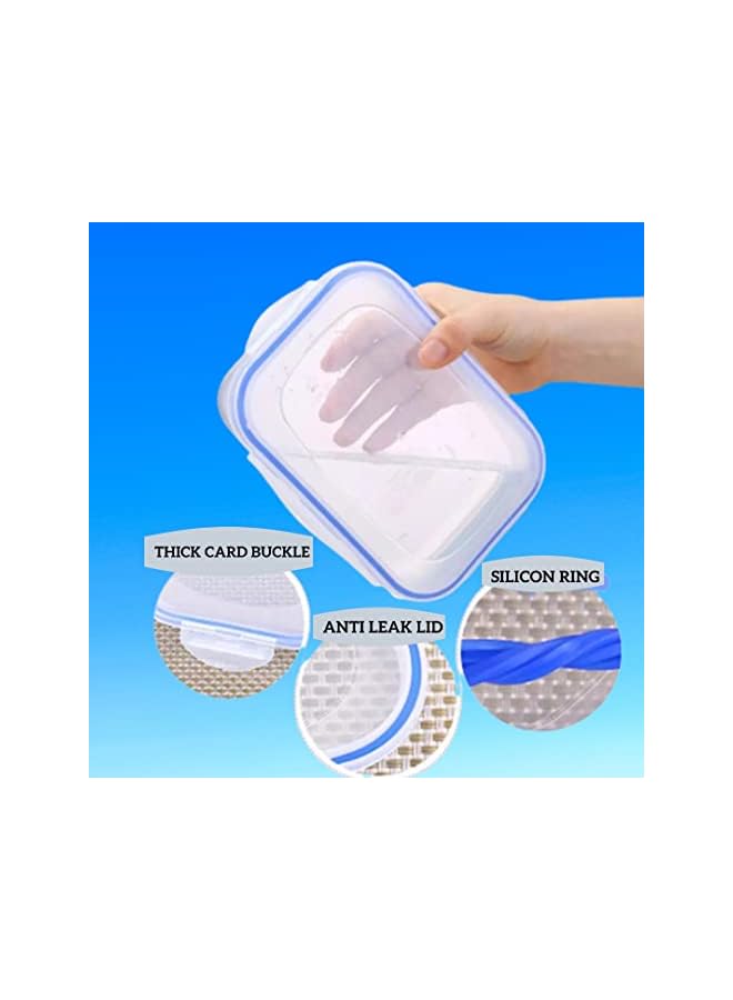 Both 3 Locknlock Airtight Food Storage Container Reusable Bpa Free Rectangular Food Container With Leak Proof Locking Lid For Lunch Box & Kitchen Pantry Storage Organizer - Image 3