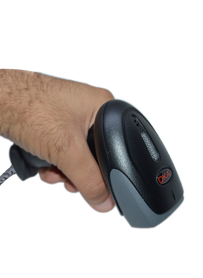 A high-quality wired barcode scanner to read all types of barcodes It works via a USB connection/BBH100