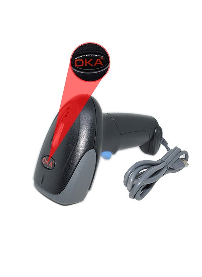 A high-quality wired barcode scanner to read all types of barcodes It works via a USB connection/BBH100