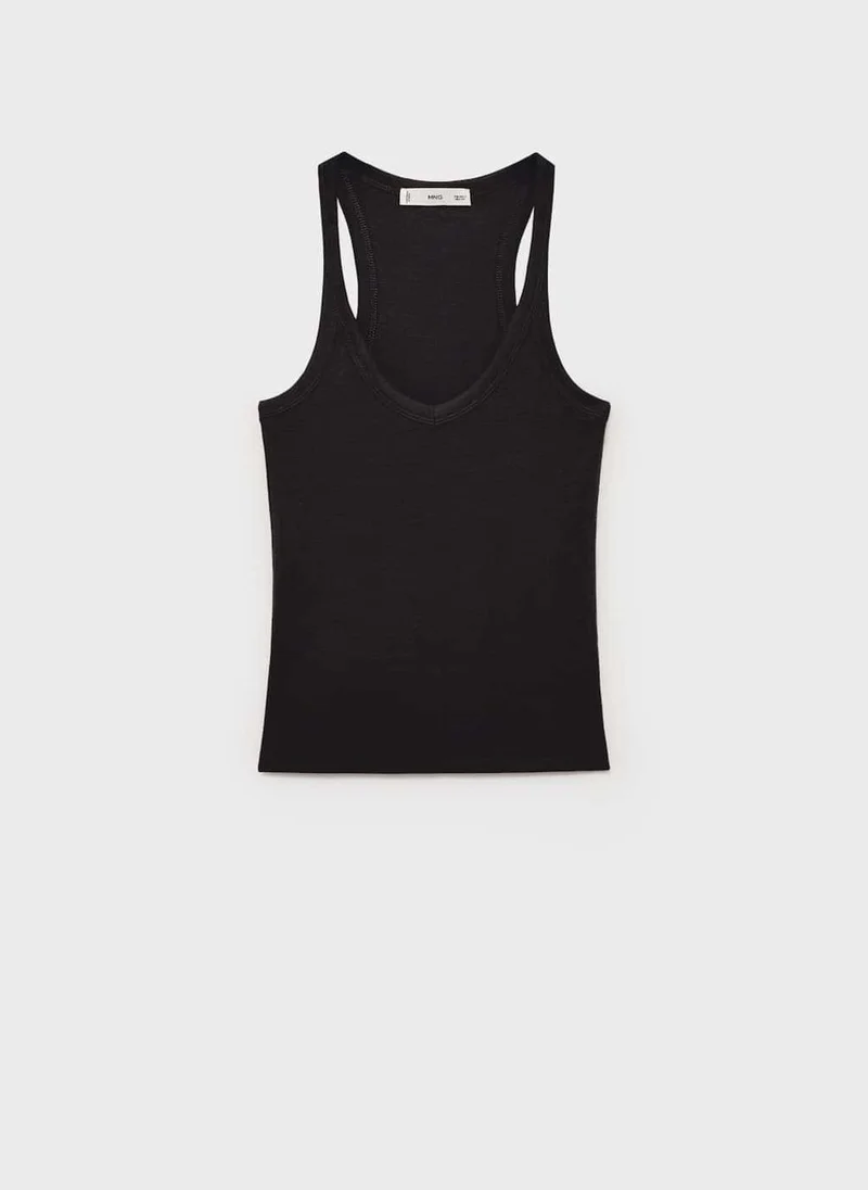 MANGO Cotton Top With Straps