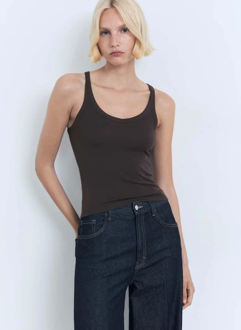 MANGO Cotton Top With Straps